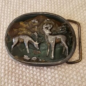 INDIANA METAL CRAFT Vintage Deer Belt Buckle